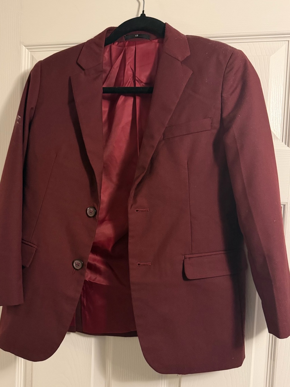 Burgundy kids Maroon Two-Button Sport Coat